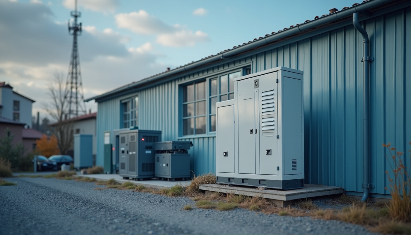 Ilustrație cu o centrala electrica modernă de 35 kW, reprezentând eficiența energetică și soluții de încălzire.